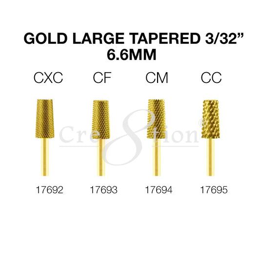 Cre8tion - Gold Carbide - Large Tapered - 3/32"